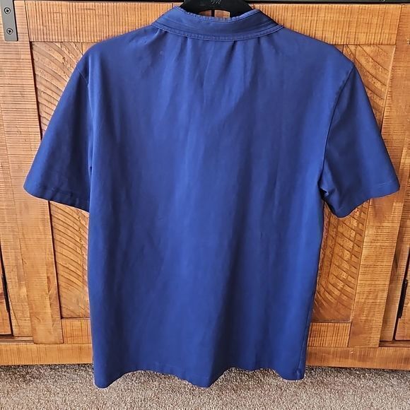 Armani Collezione Navy Men's Button Collar‎ Short Sleeve Polo Shirt Size M(USA) - Picture 5 of 11